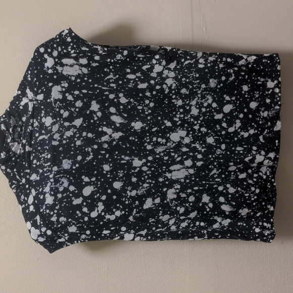 🍀 3/$9 Michael Kors Paint Splatter Cowl-Neck Blouse - Picture 6 of 7